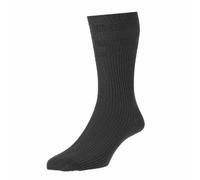HJ91 Hall MENS SOFTOP No Elastic Cotton Rich Socks 6-11 3pk All Charcoal