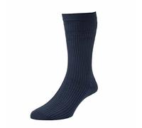 HJ91 Hall MENS SOFTOP Non Elastic Cotton Rich Socks 11-13 Dark Navy