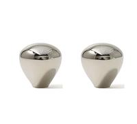 Hja Boutiques UK Titanium Silver Simple Retro Cabinet Pulls Single Hole Elegant Minimalist Design with Premium Metallic Finish(Silver,31 * 31mm)