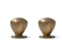 Hja Boutiques UK Titanium Silver Simple Retro Cabinet Pulls Single Hole Elegant Minimalist Design with Premium Metallic Finish(Bronze,31 * 35mm)