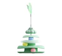 Hjatirace Cat Ball Track | Interactive Rotating Fun Ball | Indoor Cat Toys | for Training Exercise Mental Stimulation Boredom Relief Scratching Home Outdoor Travel Living Room Family Time