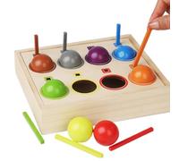 Hjatirace Color Sorting Balls - Interactive Wooden Ball Playthings Toys,Matching Games Educational Learning - for Home Indoor Classroom School Daily