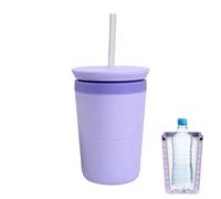 Hjatirace Cylinder Ice Mold - with Lid & Straw Mini Portable Easy Release | Freezer Ice Bucket Mold,for Bourbon Soda Party Home RV Office