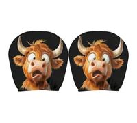 Hjatirace Fun Car Headrest Covers | Cartoon Animal Elastic,Headrest Sleeves Car Decoration,for Vacation Holiday Travel Daily Commuting