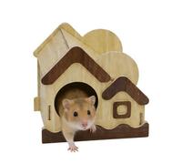 Hjatirace Gerbil House,Natural Hut Cute Decor | Natural Bunny House Hamster Accessories,for Gerbil Chinchilla Ferret Hedgehog Sugar Glider Small Animal Indoor Play Sleep
