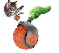 Hjatirace Interactive Cat Toys, Cat Chasing Interactive Ball Tail Toy, Moving Cat Intelligent Teasing Ball, Two Speed Adjustment, Automatic Moving Cat Toy Ball, Easy To Use, Portable for Kittens
