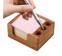 Hjatirace Notepad Dispenser | Wooden Non-Slip Desk Memo Pad Organizer - Memo Pad Organizer Holder | for Home Bedrooms Den Shelf Bookshelf Kid Boys Girls Children Teens Adult Women
