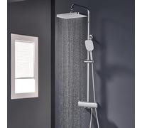 HJBAOD Shower Rainfall Shower Head Shower Set Rainfall Shower 30x20 Circular Shower System with Handheld Shower Head, Five Spray Modes, and Waterfall Spout. Suitable for Bathrooms (Plating)