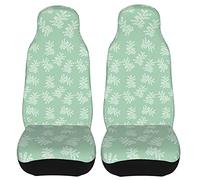 HJBJKBKSDA Ferns Sage Green 2 Pcs Car Seat Covers Set Vehicle Front Seat Protector Auto Interior Accessories Protetors Car Mat Covers Universal Fit Most Car SUV Van Truck