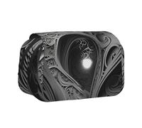 HJBNW Complex Black and White Pencil Case Multi- Slot Pencil Pouch Big Capacity Pencil Bag Portable Makeup Bag for Men Women