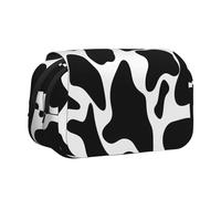 HJBNW Cow spot Pencil Case Multi- Slot Pencil Pouch Big Capacity Pencil Bag Portable Makeup Bag for Men Women