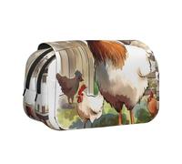 HJBNW Farm Animals Pencil Case Multi- Slot Pencil Pouch Big Capacity Pencil Bag Portable Makeup Bag for Men Women