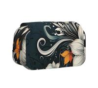 HJBNW Novelty Boho Abstract Flowers Pencil Case Multi- Slot Pencil Pouch Big Capacity Pencil Bag Portable Makeup Bag for Men Women