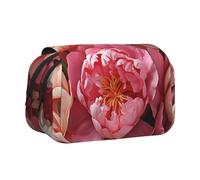 HJBNW Peony Flowers Blossom Pencil Case Multi- Slot Pencil Pouch Big Capacity Pencil Bag Portable Makeup Bag for Men Women