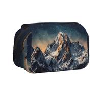 HJBNW Starry Night The Mountains Pencil Case Multi- Slot Pencil Pouch Big Capacity Pencil Bag Portable Makeup Bag for Men Women