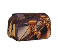 HJBNW Sunset in Budapest Pencil Case Multi- Slot Pencil Pouch Big Capacity Pencil Bag Portable Makeup Bag for Men Women