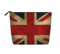 HJBNW Travel Makeup Bag for Women Large Capacity Cosmetic Bags Waterproof Portable Toiletry Bag British Flag Make Up Bags with Zipper Aesthetic Makeup Organizer for Ladies Gift