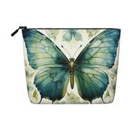 HJBNW Travel Makeup Bag for Women Large Capacity Cosmetic Bags Waterproof Portable Toiletry Bag Garden Butterfly Make Up Bags with Zipper Aesthetic Makeup Organizer for Ladies Gift, Black, One Size