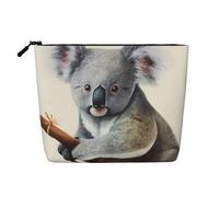 HJBNW Travel Makeup Bag for Women Large Capacity Cosmetic Bags Waterproof Portable Toiletry Bag Koala and Butterfly Make Up Bags with Zipper Aesthetic Makeup Organizer for Ladies Gift, Black, One Size