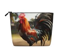 HJBNW Travel Makeup Bag for Women Large Capacity Cosmetic Bags Waterproof Portable Toiletry Bag Proud Rooster Make Up Bags with Zipper Aesthetic Makeup Organizer for Ladies Gift, Black, One Size