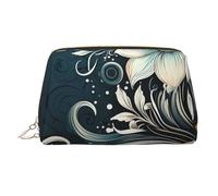 HJBNW Travel Makeup Bag Large Capacity Cosmetic Bags Waterproof Portable Toiletry Bag Novelty Boho Abstract Flowers Make Up Bags with Zipper Aesthetic Makeup Case Organizer for Women, Gold, One Size
