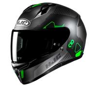 HJC C10 Aspa Helmet, black/grey/green, size XS (54/55)