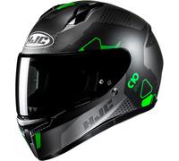 HJC C10 Aspa Helmet, black/grey/green, size XL (60/61)