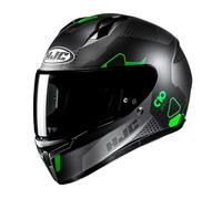 HJC C10 Aspa MC4SF Green Full Face Ece22.06 Rated Motorcycle Helmet (XL)