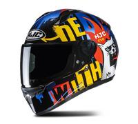 HJC C10 Fop Helmet, yellow/blue/red, size S (55/56)