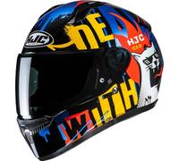 HJC C10 Fop Helmet, red-blue-yellow, size 2XS for Men