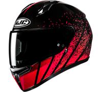 HJC C10 Haven Helmet, black-red, size L for Men