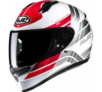 HJC C10 Hiper Helmet, grey-white-red, size S for Men