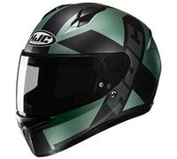 HJC C10 Tez Black Green Full Face Helmet Size XL XL