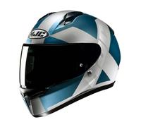 HJC C10 Tez Full Face Motorcycle Helmet Motorbike Scooter ACU Gold Crash Lid Blue (XS)