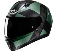 HJC C10 Tez Helmet, black-green, size L for Men