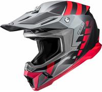 HJC C50 Mirage Motocross Helmet, black-grey-red, size M for Men