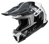 HJC Motocross Helmet C50 Primal – Black-Grey-White – Size M (Men)
