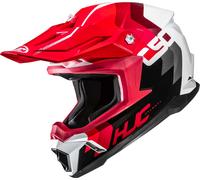 HJC C50 Primal Motocross Helmet, black-white-red, size S for Men