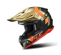 HJC C50 Primal Motocross Helmet, black-red-gold, size L for Men