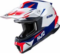 HJC C50 Slide Motocross Helmet, white-red-blue, size S for Men