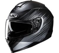 HJC C70N Sway Helmet, black-silver, size S for Men