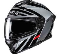 HJC C71 Faber Helmet, black-grey-red, size L for Men
