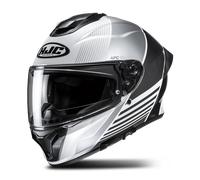 HJC C71 Morix Helmet, black-white-silver, size XL for Men