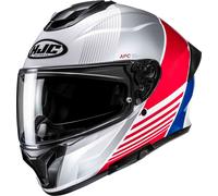 HJC C71 Morix Helmet, grey-white-red, size L for Men