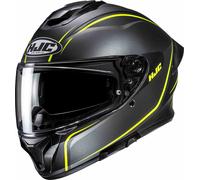 HJC C71 Quez Helmet, grey-yellow, size 2XL for Men