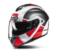 HJC C91N Jyn Helmet, black-white-red, size XL for Men