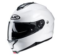 HJC C91N Plain Modular Flip Front Motorcycle Helmet Pearl White (L)