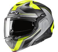 HJC F100 Bios Helmet, black-grey-yellow, size S for Men