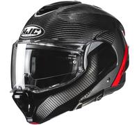 HJC F100 Carbon Motorcycle Motorbike Helmet - Stan Red