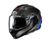 HJC F100 Carbon Stan Flip Up Motorbike Helmet MC21 White / Blue / Red